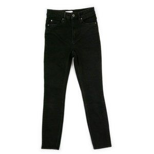 H&M black stretch cropped skinny jeans size 4